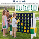 Jumbo 4-in-a-Row Game Set 3.5ft Tall Outdoor Lawn Game by LJGDeals