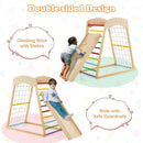 6-in-1 Jungle Gym Wooden Indoor Playground with Double-Sided Ramp and Monkey Bars by LJGDeals