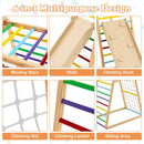 6-in-1 Jungle Gym Wooden Indoor Playground with Double-Sided Ramp and Monkey Bars by LJGDeals