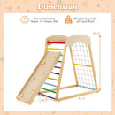 6-in-1 Jungle Gym Wooden Indoor Playground with Double-Sided Ramp and Monkey Bars by LJGDeals