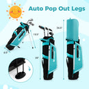 Junior Complete Golf Club Set for Kids with Rain Hood Right Hand Children Golf Age 8-10 Years Old