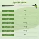 Junior Mallet Putter Individual Gold Club for 8-10 years old Kids