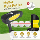 Junior Mallet Putter Individual Gold Club for 8-10 years old Kids by LJGDeals