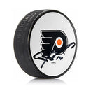 Justin Williams Philadelphia Flyers Autographed White Hockey Logo Puck by Dynasty Sports & Framing