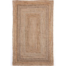 Contemporary Natural Jute Area Rug | 150x240 cm (5'x8') Diameter | Brown