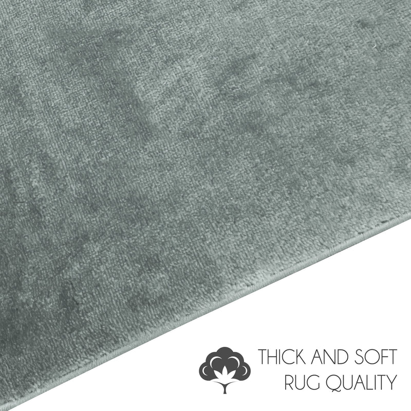 Sussex Home, Landing Rug, Slip Resistant Indoor Carpets Includes Adhesive Tape  2' x 3'-Solid Collection |Teal