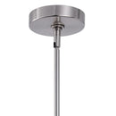 Kara Farmhouse 1-Light Textured Glass Nickel Island Pendant Light