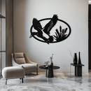 Flying Duck Metal Wall Art - Steel Wall Decor for Home and Cabin - KAF007