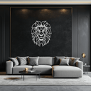 Geometric Lion Metal Wall Art - Steel Wall Decor for Home and Office - KAF008