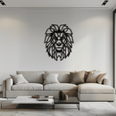 Geometric Lion Metal Wall Art - Steel Wall Decor for Home and Office - KAF008