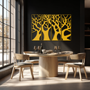 Tree Panel Metal Wall Art - Steel Wall Decor for Home and Office - KAF009