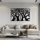 Tree Panel Metal Wall Art - Steel Wall Decor for Home and Office - KAF009