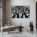 Tree Panel Metal Wall Art - Steel Wall Decor for Home and Office - KAF009