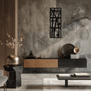 Bamboo Panel Metal Wall Art - Steel Wall Decor for Home and Office - KAF011
