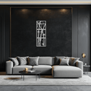 Bamboo Panel Metal Wall Art - Steel Wall Decor for Home and Office - KAF011