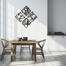 Four Animal Totem Metal Wall Art - Steel Wall Decor for Home and Office - KAF013