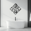 Four Animal Totem Metal Wall Art - Steel Wall Decor for Home and Office - KAF013