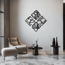 Four Animal Totem Metal Wall Art - Steel Wall Decor for Home and Office - KAF013