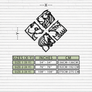 Four Animal Totem Metal Wall Art - Steel Wall Decor for Home and Office - KAF013