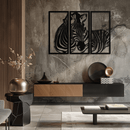 Zebra Panel Metal Wall Art - Steel Wall Decor for Home and Office - KAF014
