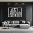 Zebra Panel Metal Wall Art - Steel Wall Decor for Home and Office - KAF014