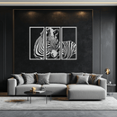 Zebra Panel Metal Wall Art - Steel Wall Decor for Home and Office - KAF014