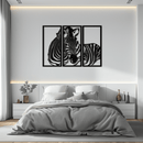 Zebra Panel Metal Wall Art - Steel Wall Decor for Home and Office - KAF014