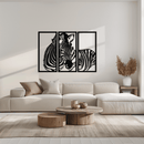 Zebra Panel Metal Wall Art - Steel Wall Decor for Home and Office - KAF014