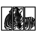 Zebra Panel Metal Wall Art - Steel Wall Decor for Home and Office - KAF014