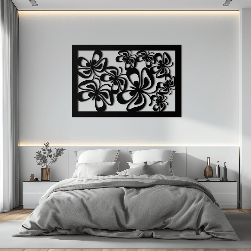 Floral Burst Metal Wall Art - Steel Wall Decor for Home and Office - KAF016