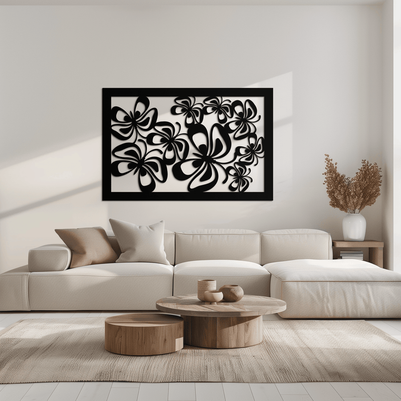 Floral Burst Metal Wall Art - Steel Wall Decor for Home and Office - KAF016