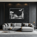 Forest Landscape Metal Wall Art - Steel Wall Decor for Home and Cabin - KAF018