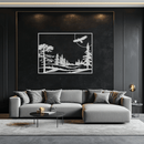 Forest Landscape Metal Wall Art - Steel Wall Decor for Home and Cabin - KAF018