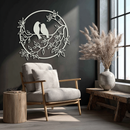 Love Birds Metal Wall Art - Romantic Steel Wall Decor for Home and Bedroom - KAF023