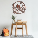Love Birds Metal Wall Art - Romantic Steel Wall Decor for Home and Bedroom - KAF023
