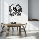 Love Birds Metal Wall Art - Romantic Steel Wall Decor for Home and Bedroom - KAF023