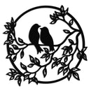 Love Birds Metal Wall Art - Romantic Steel Wall Decor for Home and Bedroom - KAF023