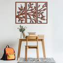 Branch Metal Wall Art - Three-Panel Nature-Inspired Steel Wall Decor - KAF024