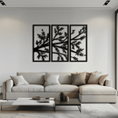 Branch Metal Wall Art - Three-Panel Nature-Inspired Steel Wall Decor - KAF024