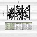 Branch Metal Wall Art - Three-Panel Nature-Inspired Steel Wall Decor - KAF024