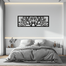 Tree of Life Metal Wall Art - Large Horizontal Steel Wall Decor - KAF025