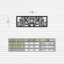 Tree of Life Metal Wall Art - Large Horizontal Steel Wall Decor - KAF025