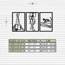 Reading Woman Metal Wall Art - Modern Minimalist Steel Wall Decor - KAF026