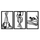 Reading Woman Metal Wall Art - Modern Minimalist Steel Wall Decor - KAF026