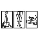 Reading Woman Metal Wall Art - Modern Minimalist Steel Wall Decor - KAF026