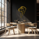 Minimalist Dog Line Art - Modern Metal Wall Decor - KAF027