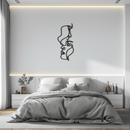 Abstract Lovers Metal Wall Art - Modern Minimalist Line Art - KAF031