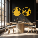 Jazz Musician Metal Wall Art - Set of 2 Steel Wall Decor Pieces - KAF038