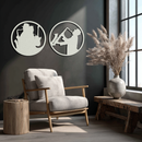 Jazz Musician Metal Wall Art - Set of 2 Steel Wall Decor Pieces - KAF038