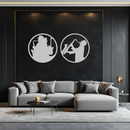 Jazz Musician Metal Wall Art - Set of 2 Steel Wall Decor Pieces - KAF038
